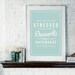 Retro Inspirational Quote Giclee Art Print - Vintage Typography Decor - Customize - Stressed Desserts UK