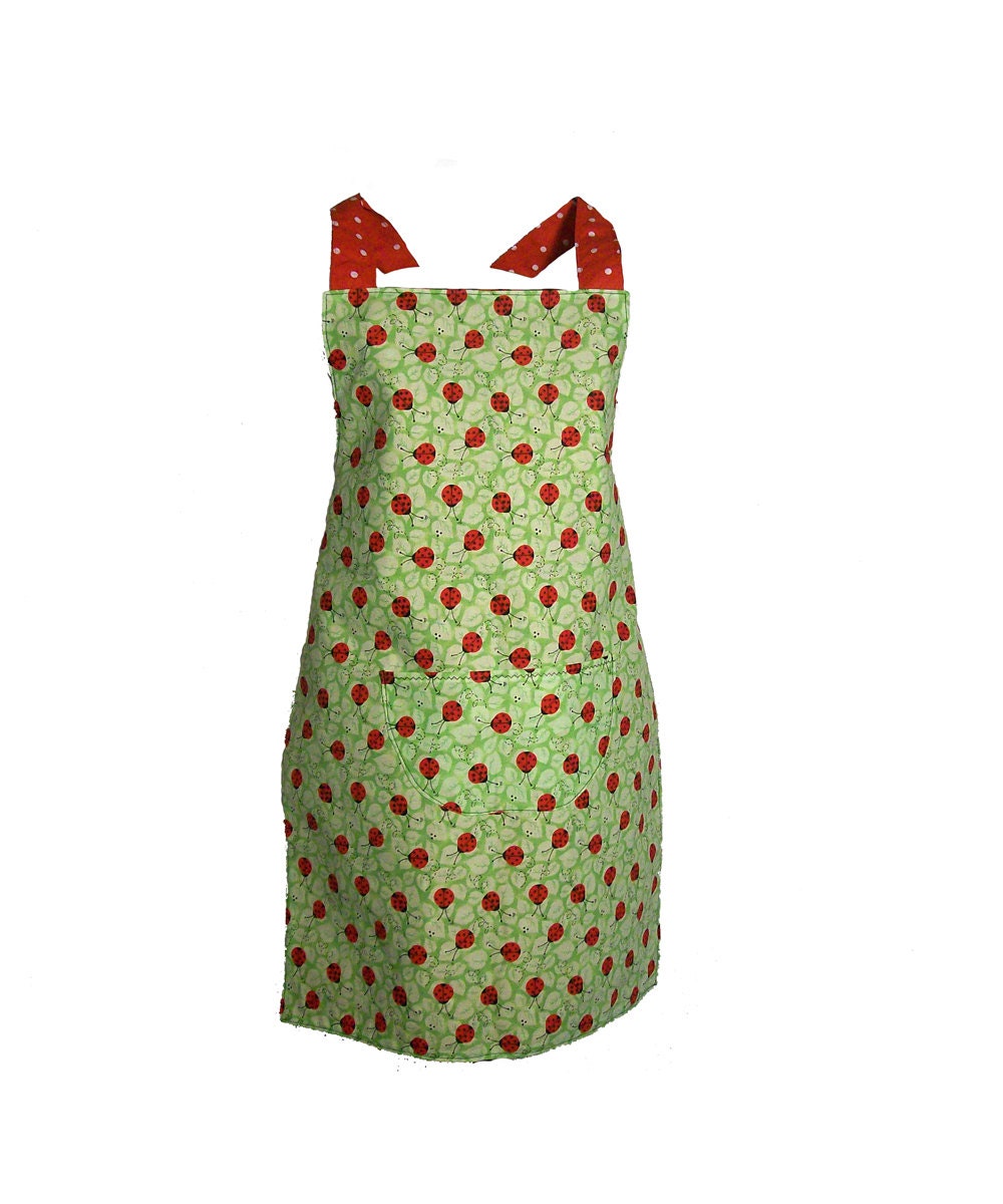 Childs Apron -- Ladybugs -- Ready to Ship
