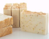 Vegan Soap "Gold and Frankincense" with Pure Essential Oils and Organic Calendula Petals - Cold Process Artisan Soap