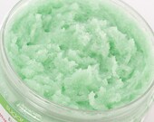 Whipped Sugar Scrub "Evergreen" with Mango Butter, Sal Butter and Pure Essential Oils - Gentle and Softly Spreadable