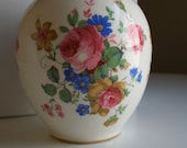 SALE--Vintage Porcelain Floral Vase/Ginger Jar with Beautiful Floral Pattern, Marked Old South, Collectible, Keepsake, Shabby Chic