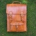 The V leather backpack