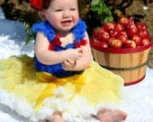 Disney Princess Snow White Inspired Pettiskirt Set- Perfect for Pageants, Photos, Parties and Halloween Costumes- infant, toddler and girls