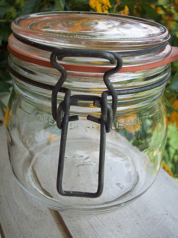 Vintage Glass Jar Canning Jar ARC France French by WellIWasSavinIt