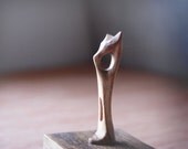 SALE Wolf -  modern, minimalistic, hand carved wood sculpture