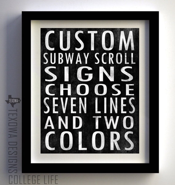 Tallahassee, Florida Subway Scroll Art Print