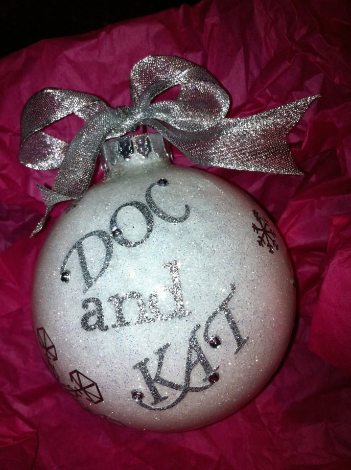 Personalized Glitter Ornaments