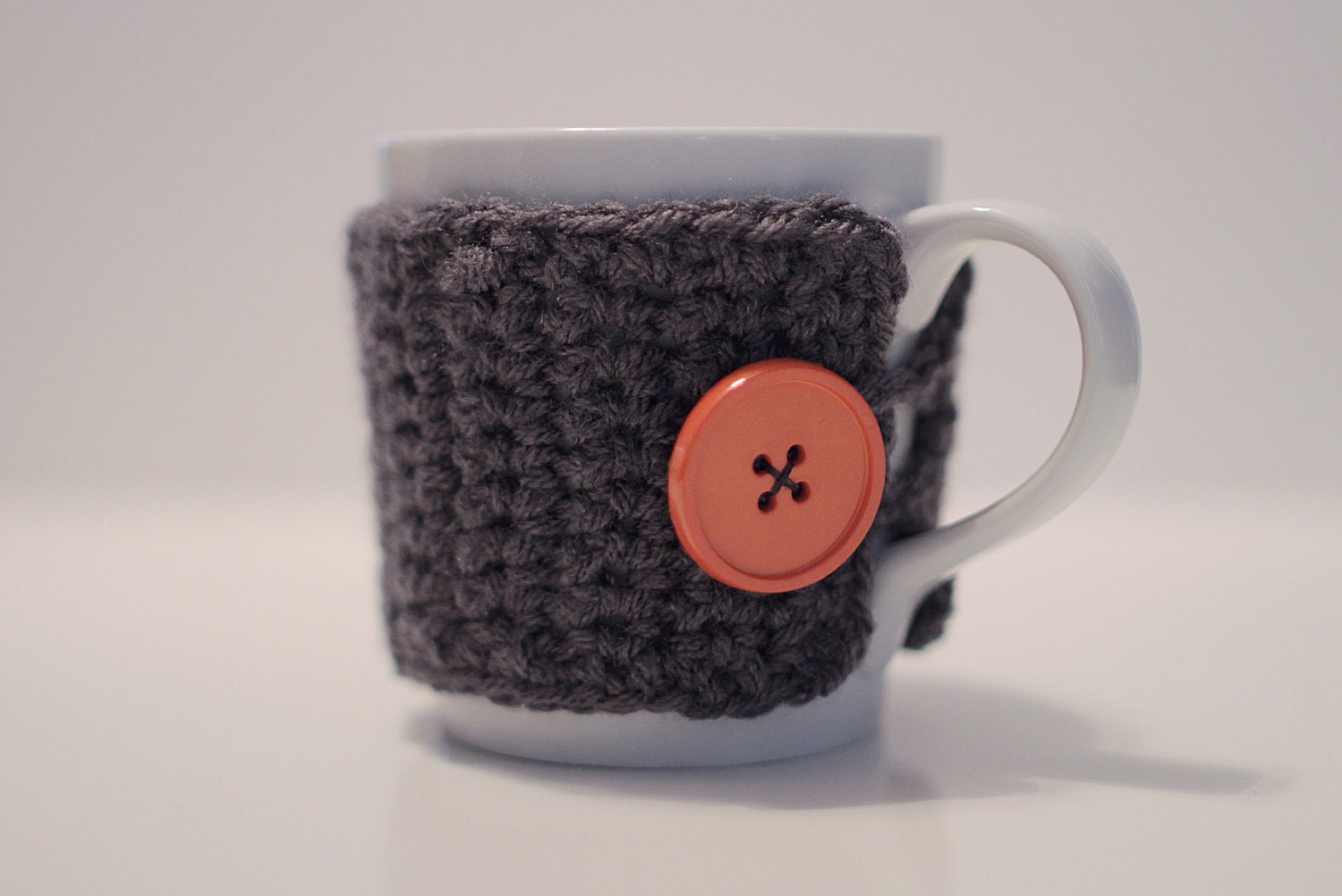 Crochet Mug Cozy - Charcoal Gray