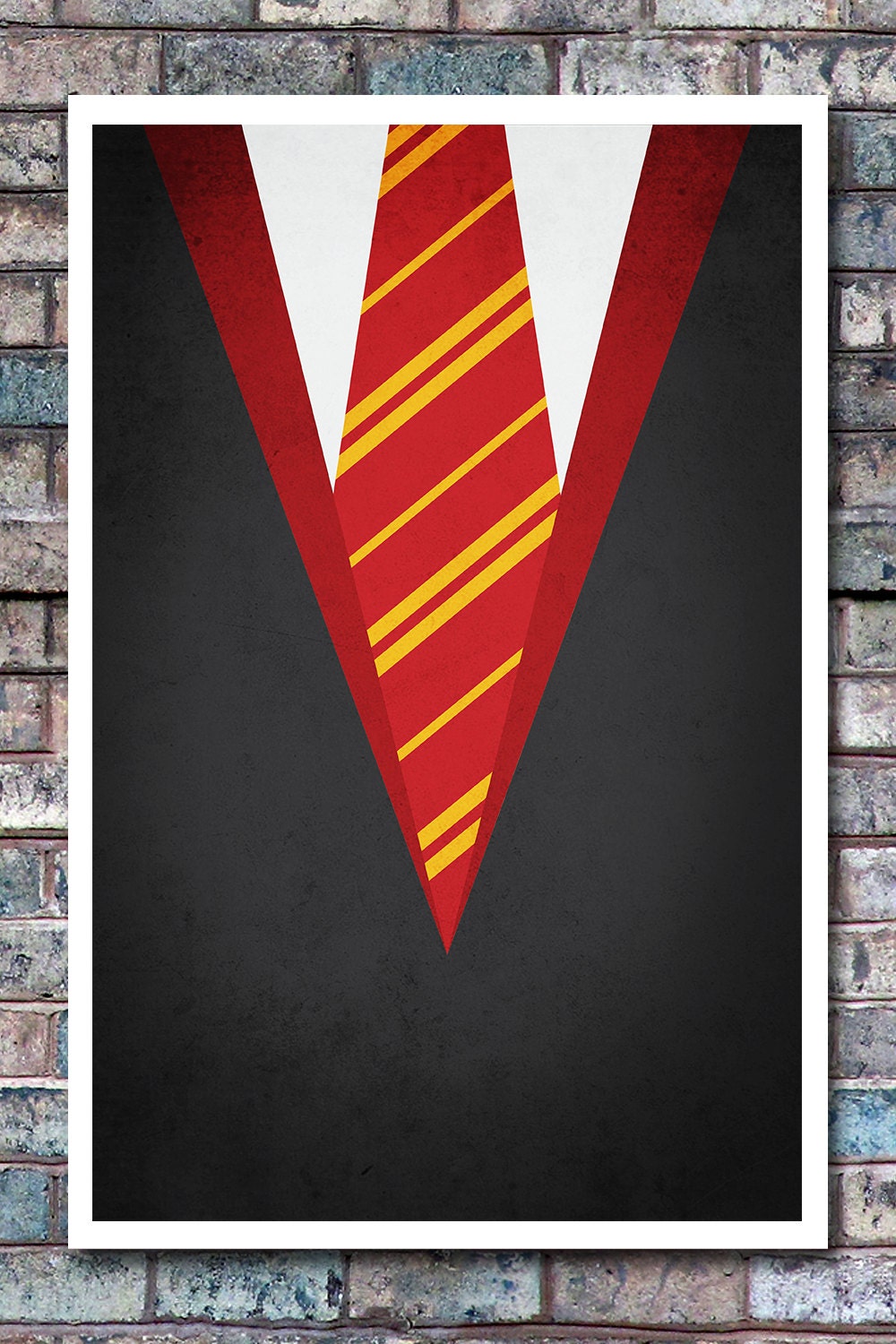 Minimal Gryffindor Robe Poster - Harry Potter Art Print - 11x17