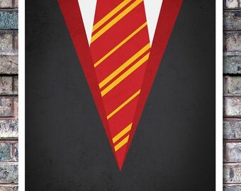 Minimal Gryffindor Robe Poster - Harry Potter Art Print - 11x17
