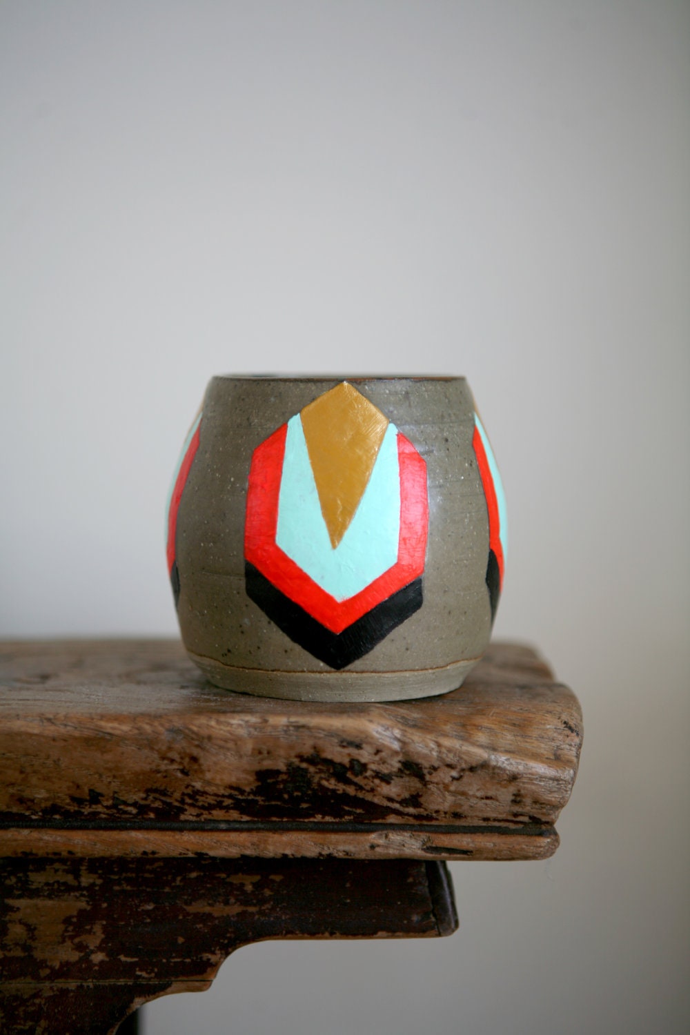 Hand Painted Up-Cycled Vase