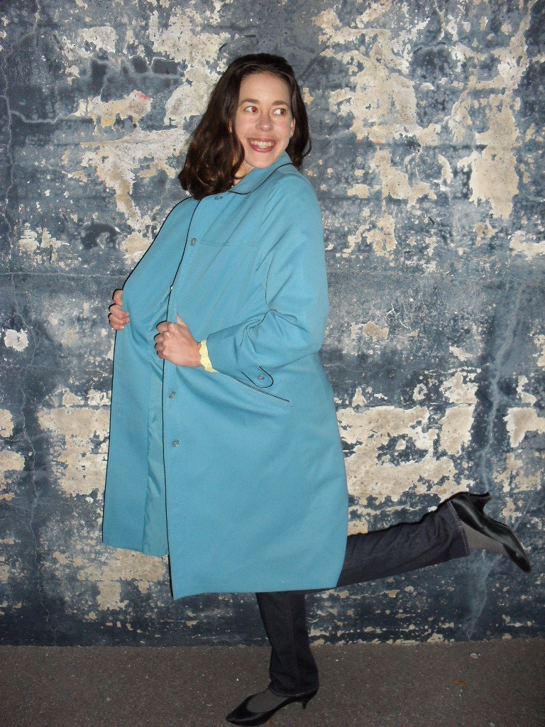 Bright Blue Forecaster Vintage Trench