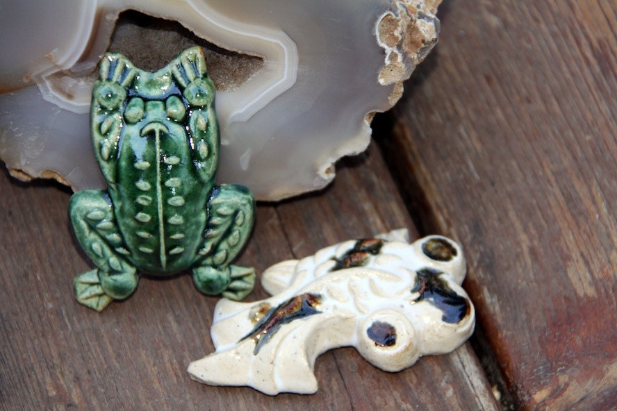 Small Ceramic Goldfish wall art, fountain decor, or shelf sitter.