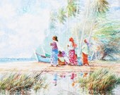 Original Watercolor Painting, Certified Original Painting, Impressionist Painting, Art Investment, Life and Nature Painting