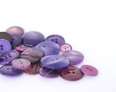 Vintage purple buttons, mixed colors, lot of 25, destash