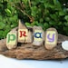 PRAY Driftwood Art with Bright Natural Green, Maroon, Navy Blue, Lavender and shell accessory (Made to Order)