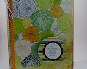 Classic Journal in Orange, Yellow, Green and Grey