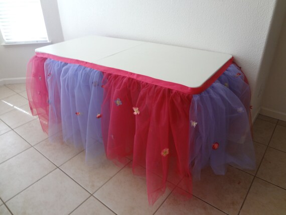 Flower Tutu Table Skirt- Wedding- Fancy Nancy- Princess Il_570xn