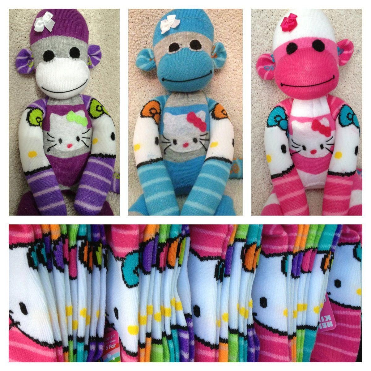 Hello Kitty Sock Monkey- made to order