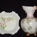 Antique Bowl & Pitcher, Antique Vase, Ceramic Vase, Ceramic Bowl and Pitcher, Pink and White Vase, Vintage, Home Decor, Floral Pitcher,