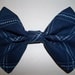 Hair Bow Barrette blue nautical bow tie style costume accessories Vintage style Fabric Bow Beach Nautical