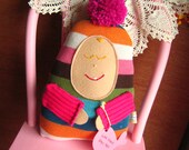 Pink & Stripes Sleepy Baby Doll