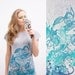 Light grey turquise fancy animal print dress