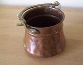 Vintage Copper Hammered Cauldron Planter 1950s Ornate Pot Rustic Decor GVS team