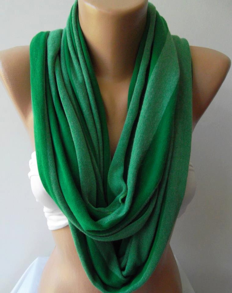 Forest Green -  Infinity Scarf Loop Scarf Circle Scarf - It made with good quality  fabric - Super Loop