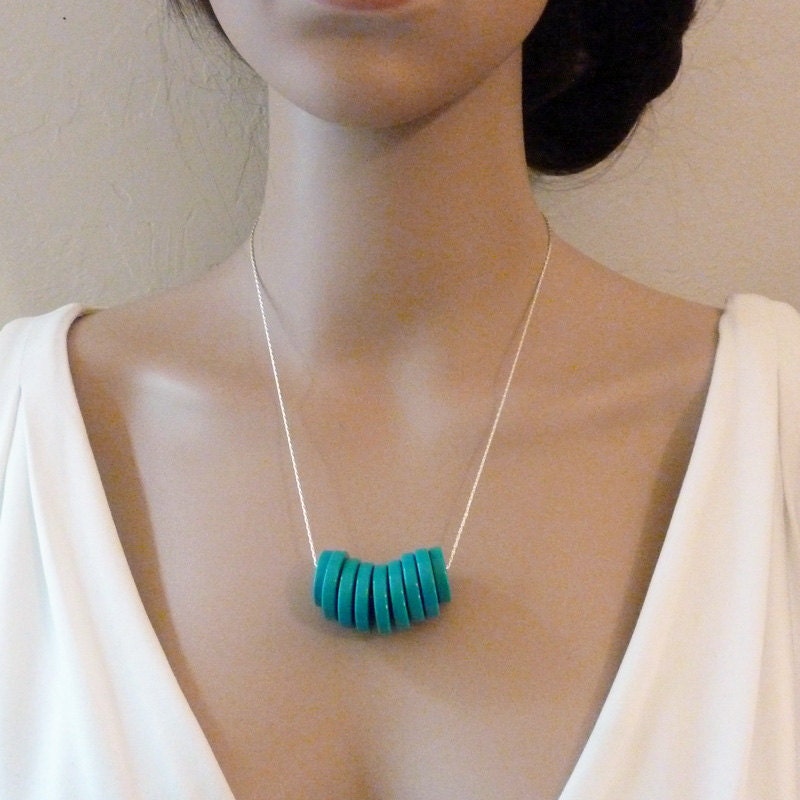 Resin Necklace - Disc Necklace - Resin Disc Necklace