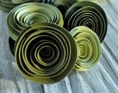 Paper Flowers Ombre Green  Paper Flowers Wedding Table Decorations 40 flowers