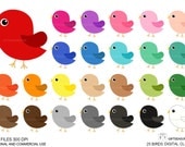 25 Birds Digital clip art for Personal and Commercial use - INSTANT DOWNLOAD
