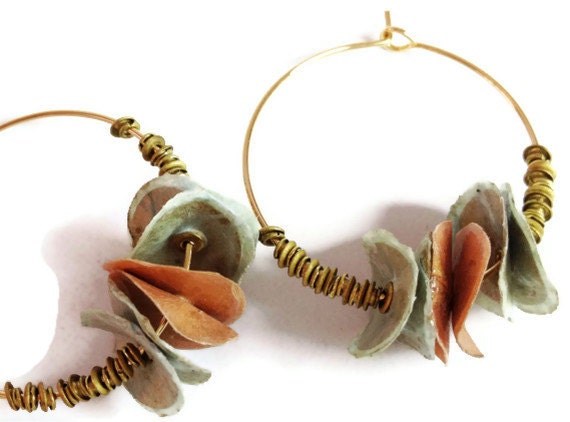 Pastel color paper earrings - Yooshi