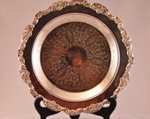 Ornate Lancaster Rose Footed Pie Plate by Poole