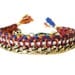 Antique brass  Friendship Bracelet-Navy Burgundy Orange
