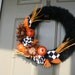 Fall Yarn Wreath/Halloween/Thanksgiving/Fabric Flowers/Pumpkins/Feathers/Sunflowers