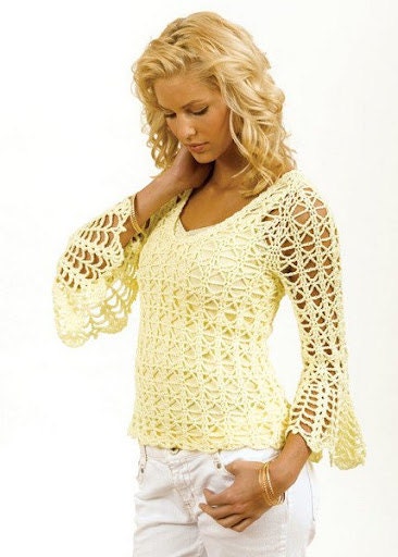 Made to order spring / fall women crochet blouse