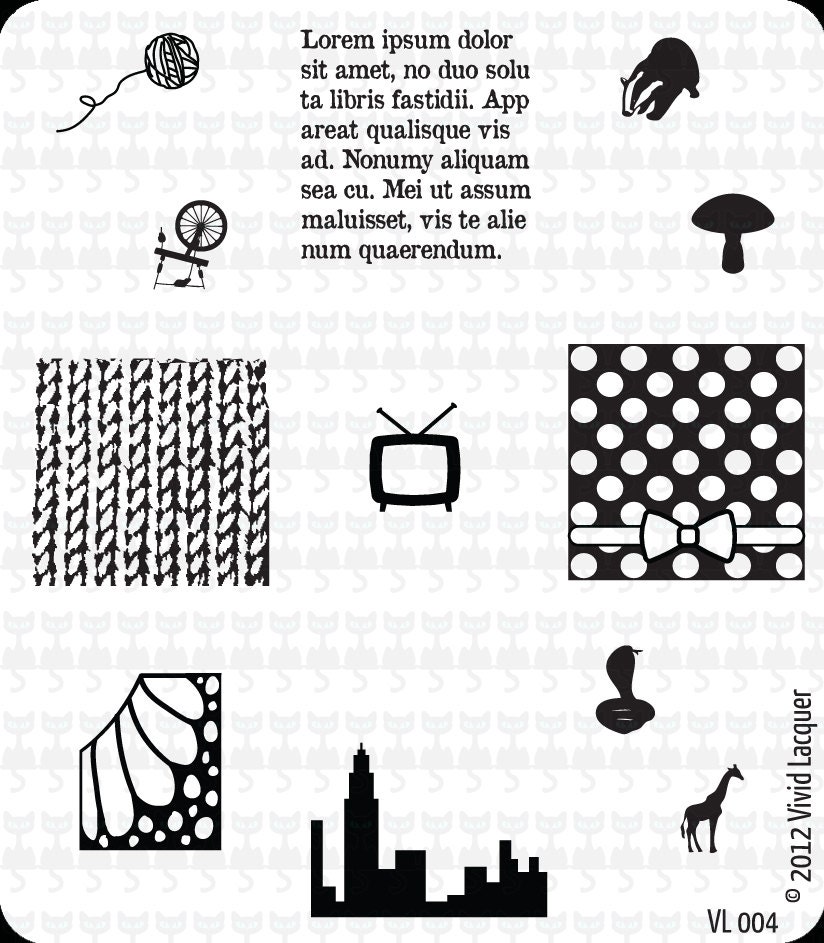 VL 004 Nail Art Stamping Plate