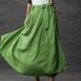 Maxi Skirt long green Linen Skirt
