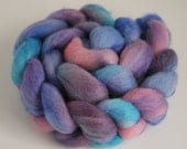 Handpainted Corriedale Fiber for Spinning or Felting "Birthday Girl" 4 ounces