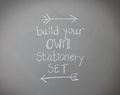 stationery set . choose your own .  hand drawn stationery . notecard. blank card. choose one standard one note and one mini design.