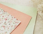 Fabric deco adhesive stickers 3 pieces a pack A4 size - Cozy