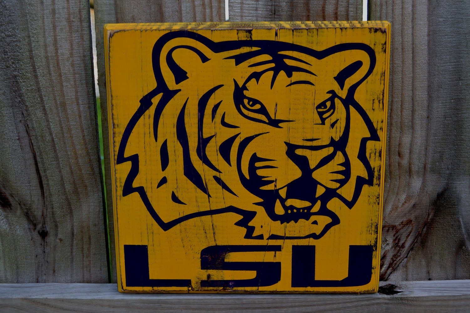 LSU, Custom Wood Sign, Hand Painted, LSU Football, College Football, Geaux Tigers