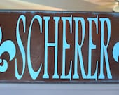Personalized Name and Address Signs, Custom Wood Sign, Hand Painted, Home Decor
