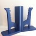 Pair of Navy Blue Giraffe Bookends - custom colors available