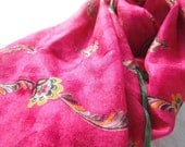 Pink Silk Scarf, Silk Sari Scarf, Silk Sarong, Pink Sarong