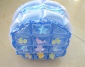Vintage but Brand New 90s Clear BLUE Inflatable Bubble Backpack Adjustable RARE & Hard to Find