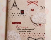 Diy Handmade Cloth Art Flip Cover Case ii. Eiffel Tower with lace and bow (horizontal) for Samsung Galaxy Note 2 S3 S2 S iPhone 4 4S 5