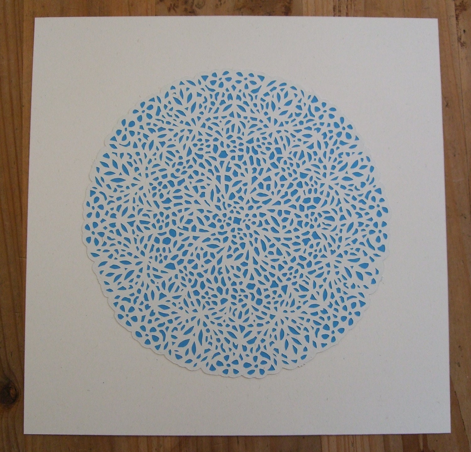 Large: Paper Doilie cut out art work