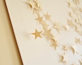 Eco Wedding Paper Garlands, Recycled vintage paper wedding decor, Paper Star Garland - CoutureByAyca